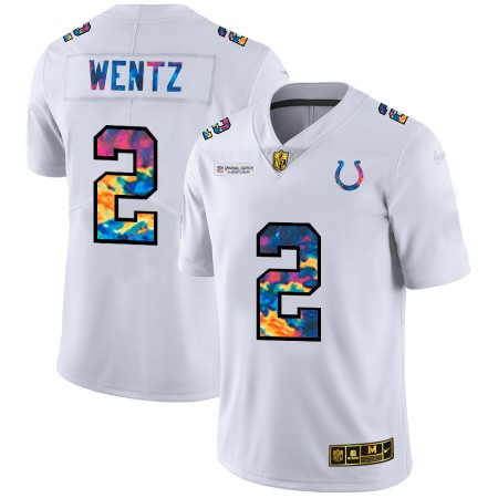 Miesten Indianapolis Colts NFL Pelipaita Carson Wentz 2 Nike 2020 Monivärinen Valkoinen